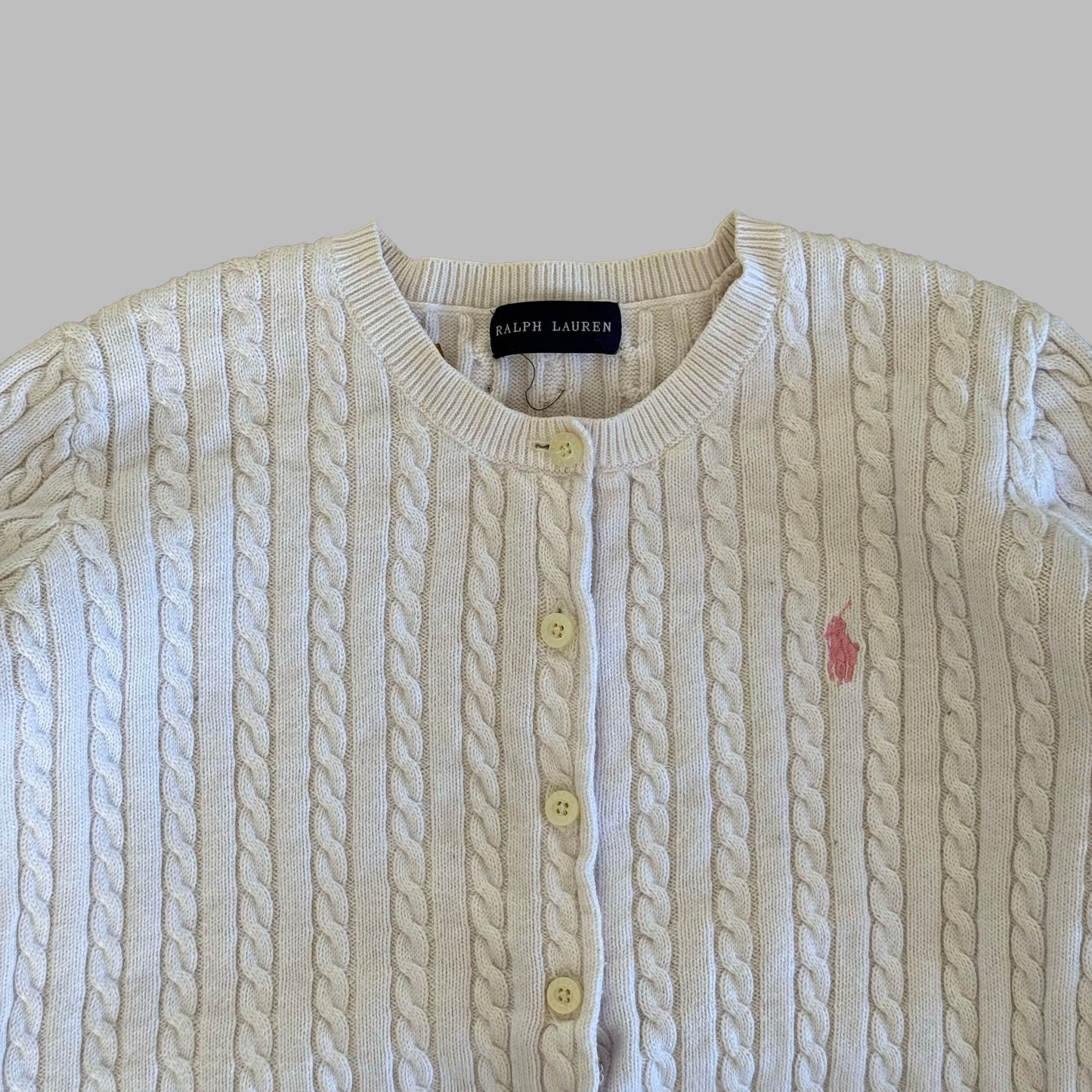 Ralph Lauren Cable Knit Cardigan - Small