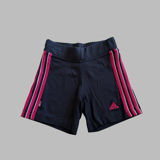 Y2K Adidas Three Stripe Activewear Micro Shorts - XS