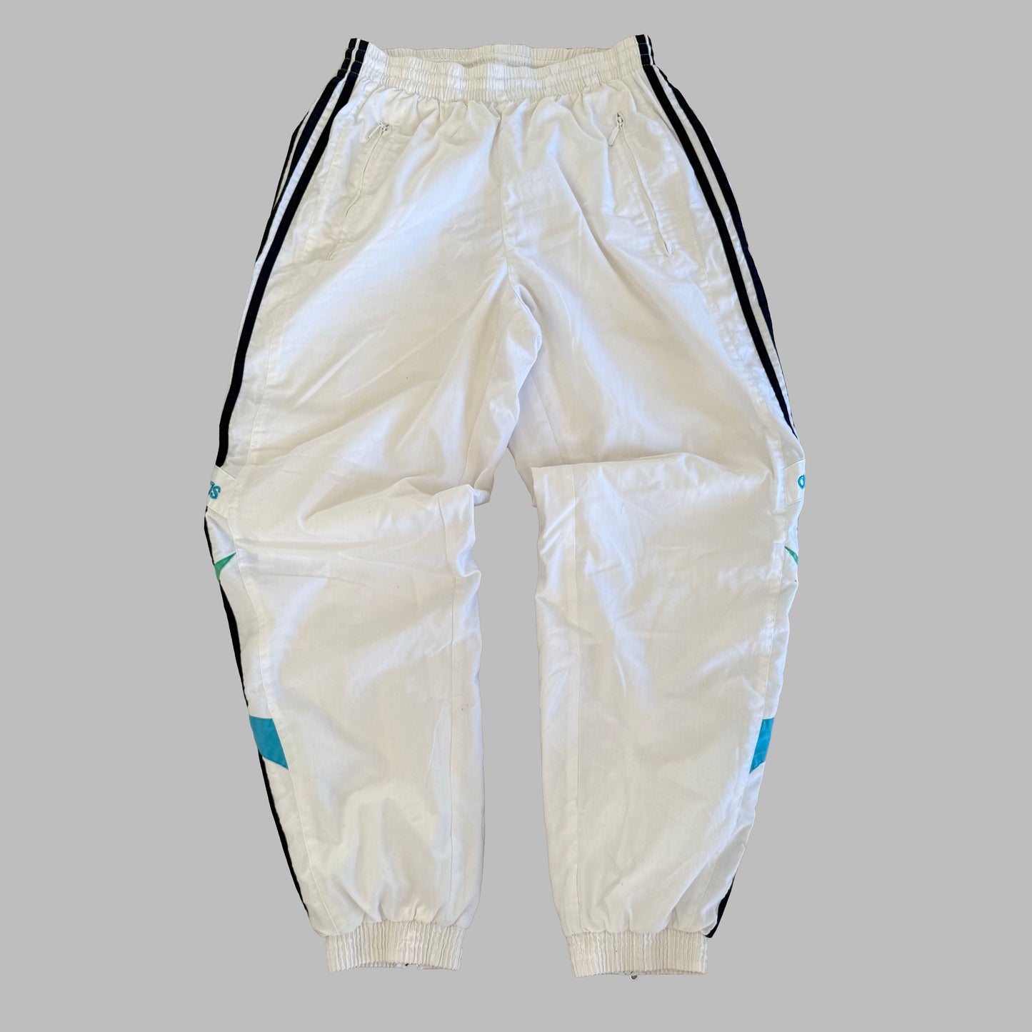 90s Adidas Baggy Track Pants - Small