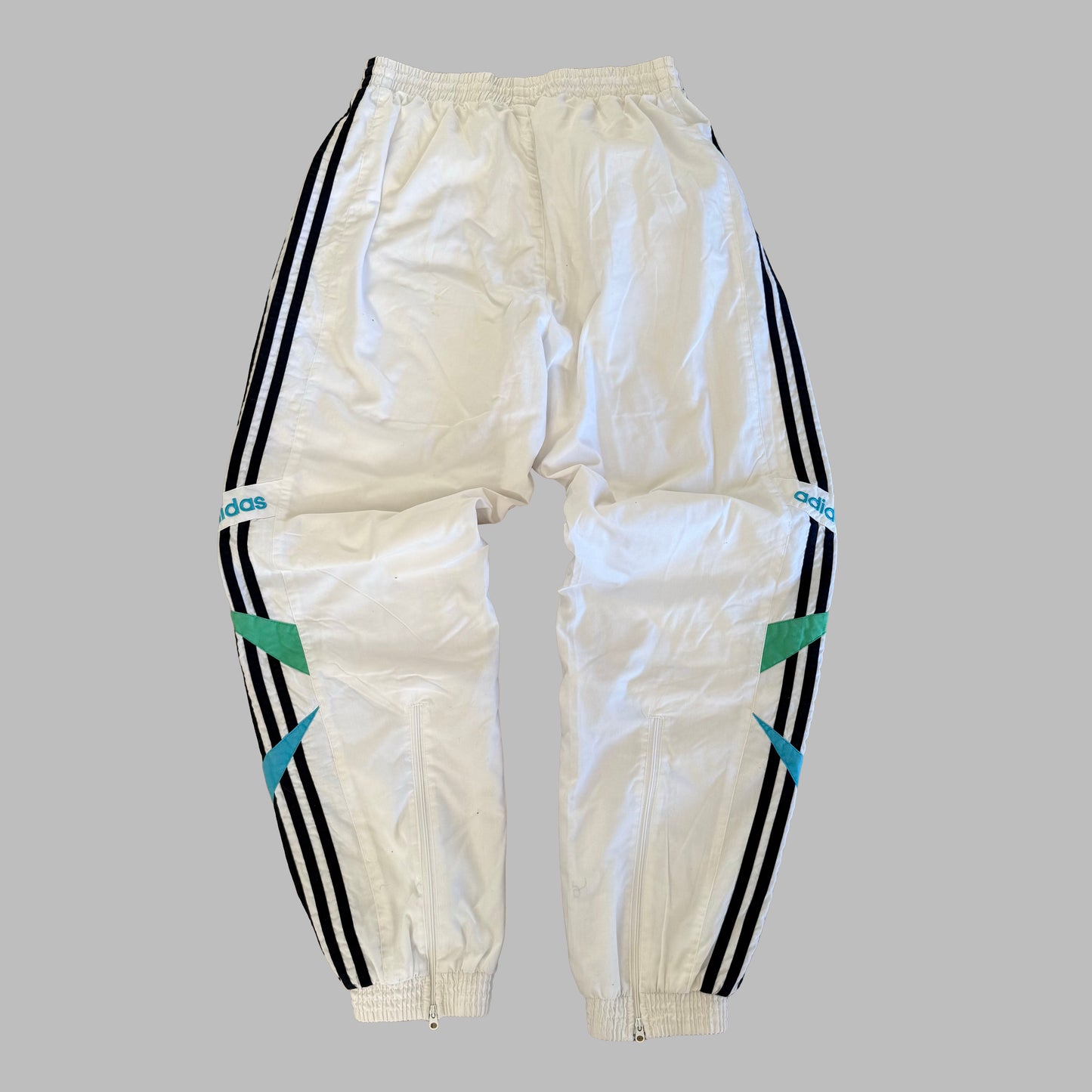90s Adidas Baggy Track Pants - Small