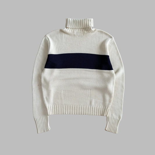 90s Polo Ralph Lauren Striped Turtle Neck Knit - M