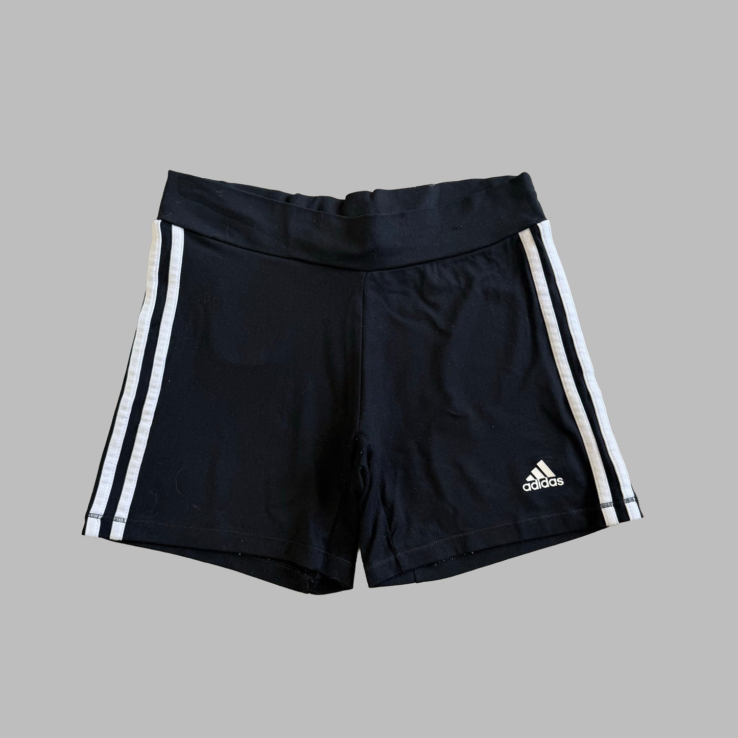 Y2K Adidas Three Stripe Mini Shorts - M