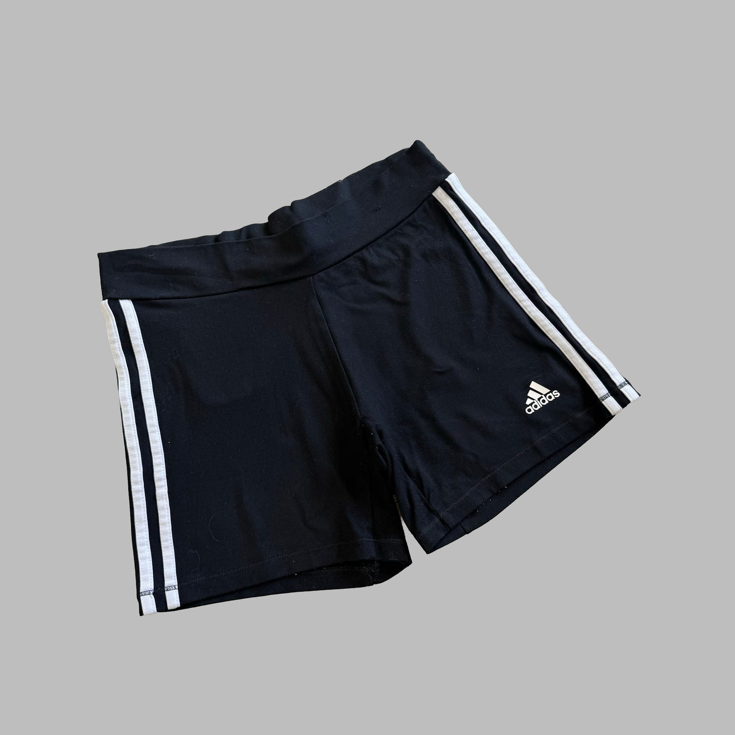 Y2K Adidas Three Stripe Mini Shorts - M