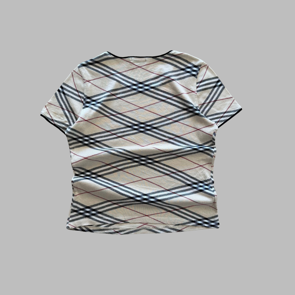 Y2K Burberry Nova Check T-Shirt - L