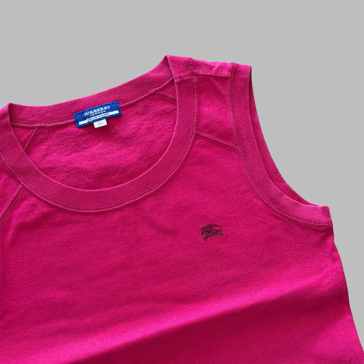 Y2K Burberry Blue Label Fitted Top - S/M