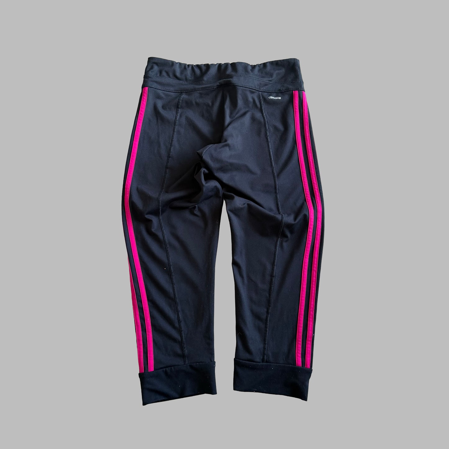 Y2K Adidas Three Stripe Activewear Capris - S