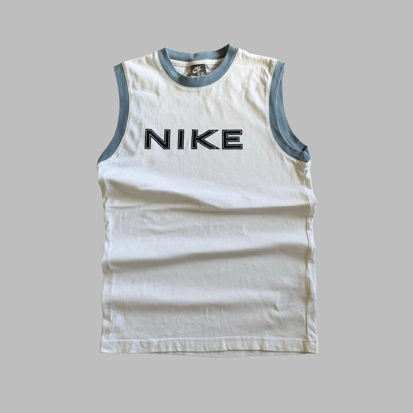 Y2K Nike Spell Out Ringer Tank - XL