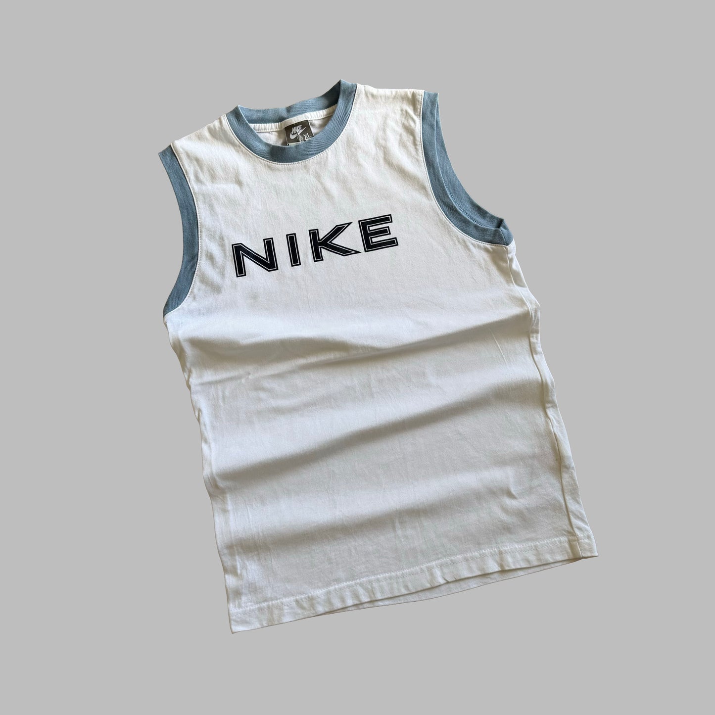 Y2K Nike Spell Out Ringer Tank - XL