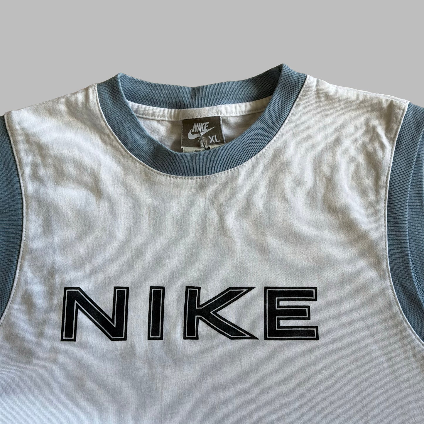 Y2K Nike Spell Out Ringer Tank - XL