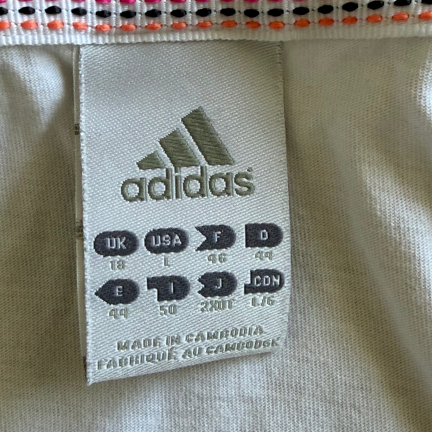 Y2K Adidas Spell Out Baby Tee - L