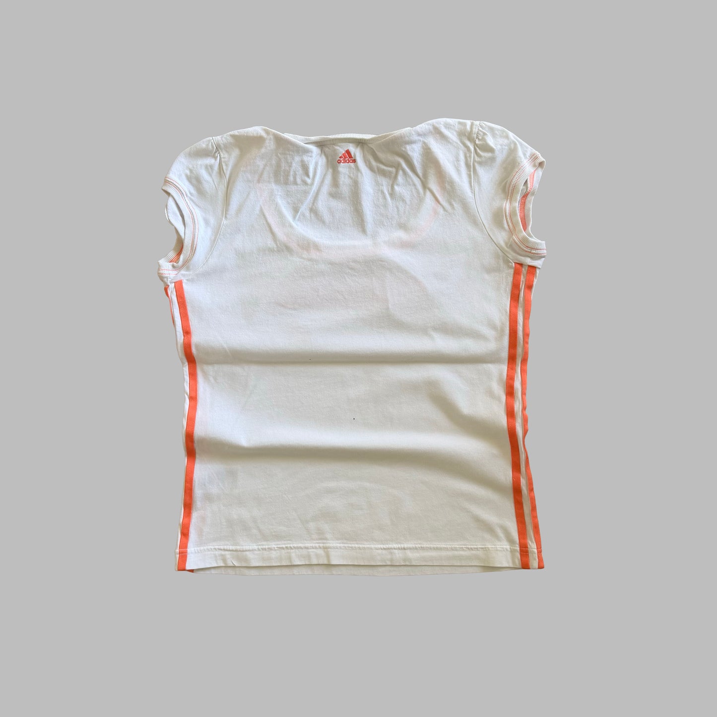 Y2K Adidas Spell Out Baby Tee - L