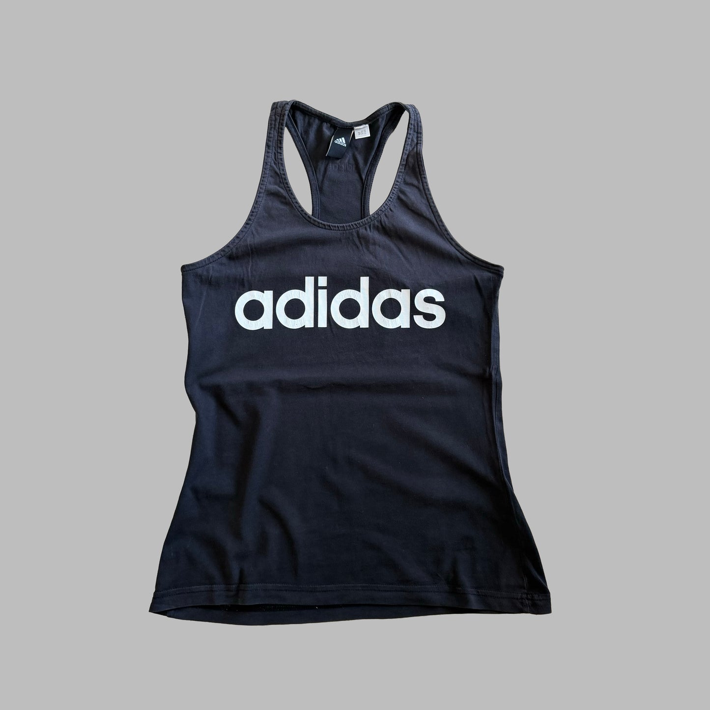 Y2K Adidas Spell Out Racerback Tank - M/L