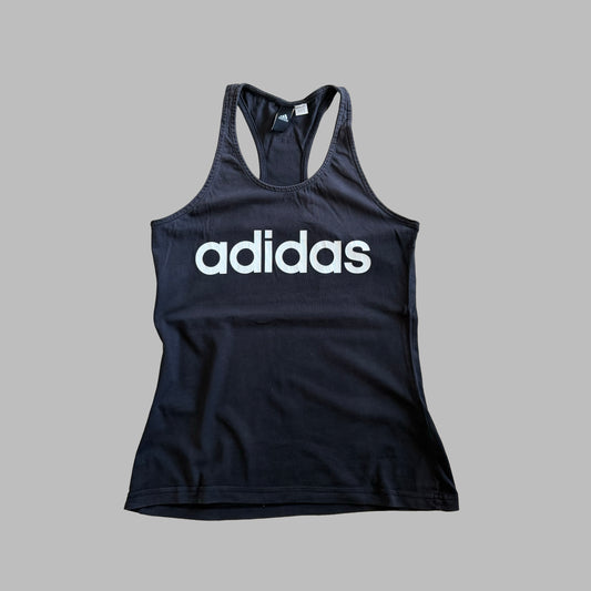 Y2K Adidas Spell Out Racerback Tank - M/L