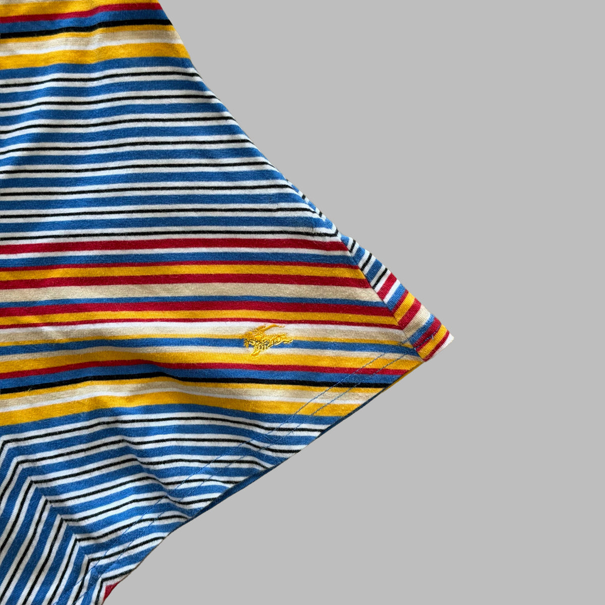 Y2K Burberry Blue Label Striped Ruched Front Top - S/M