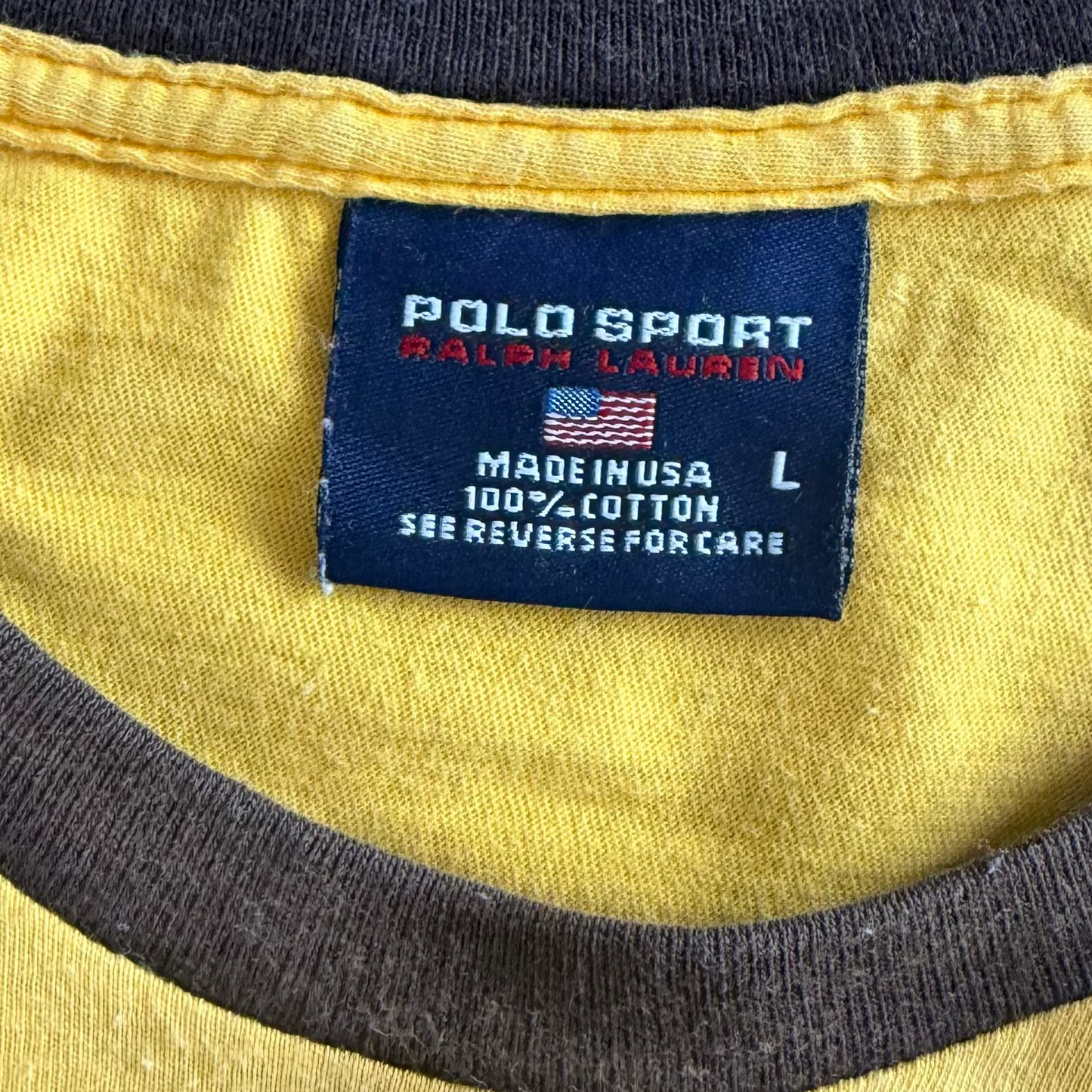 90s Ralph Lauren Polo Sport Ringer Tee - L