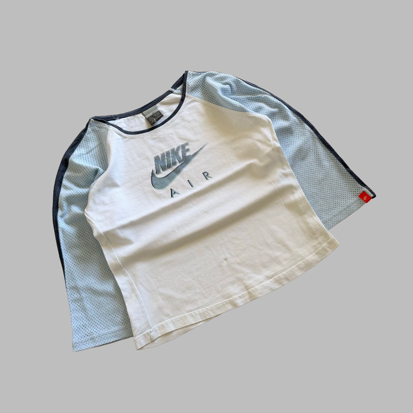 Y2K Nike Mesh Panel Long Sleeve Top - S/M