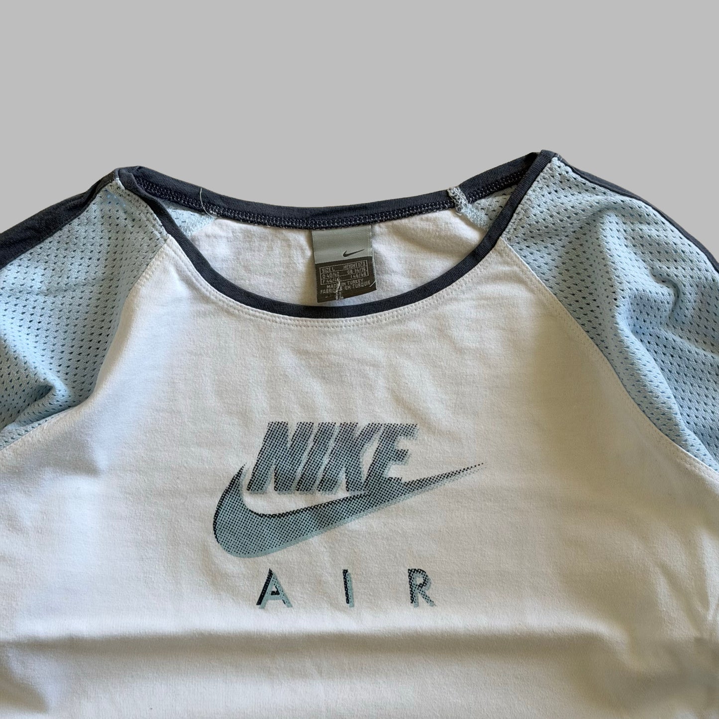 Y2K Nike Mesh Panel Long Sleeve Top - S/M