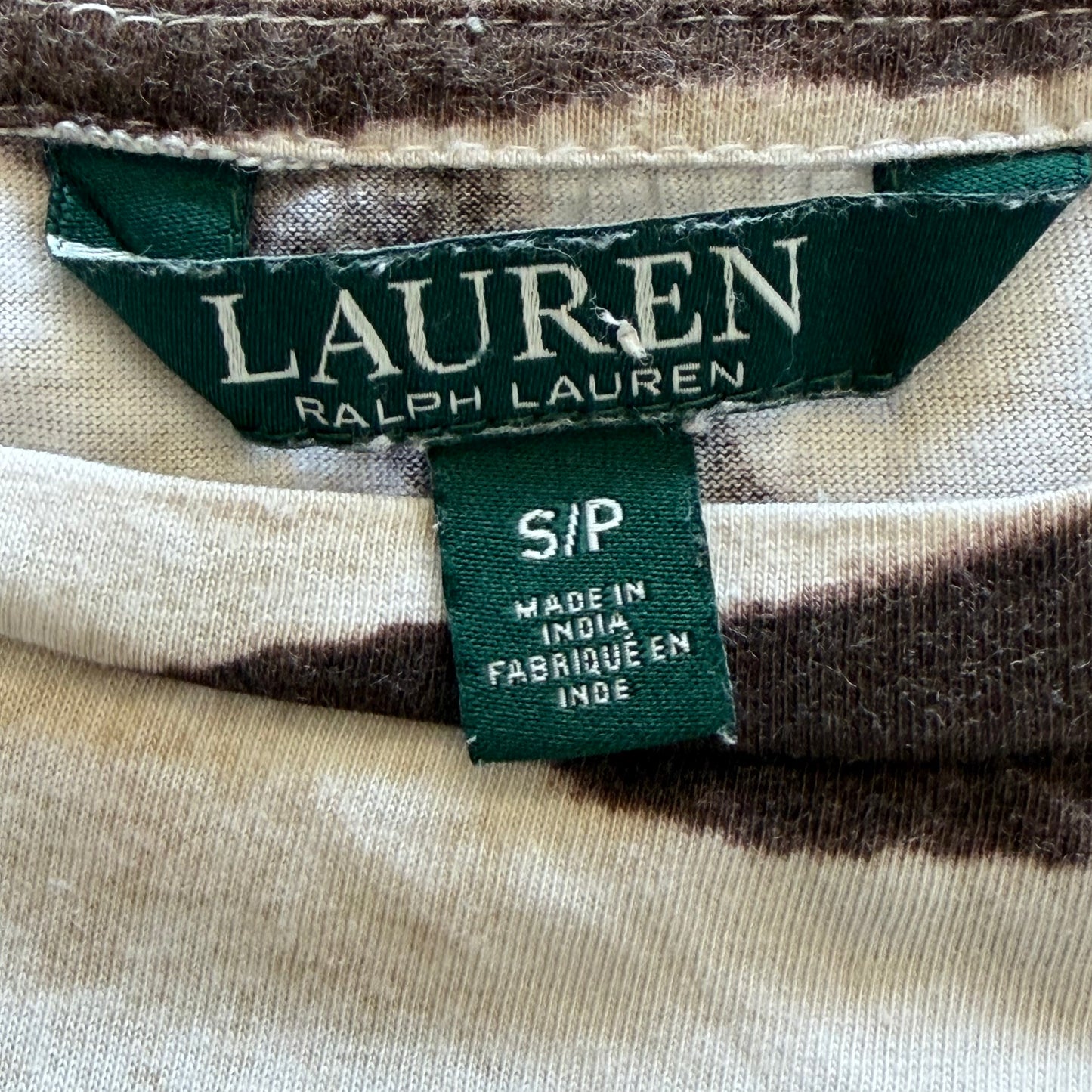 Y2K Ralph Lauren Zebra Print Boxy Top - M