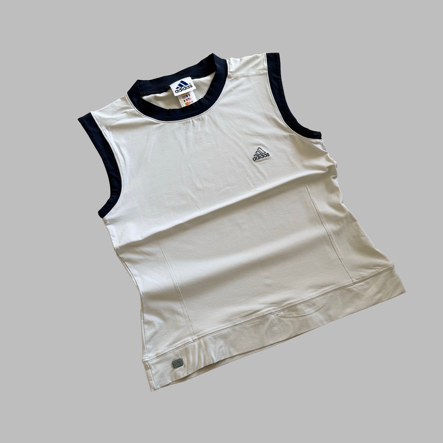 90s Adidas Panelled Activewear Tank - L