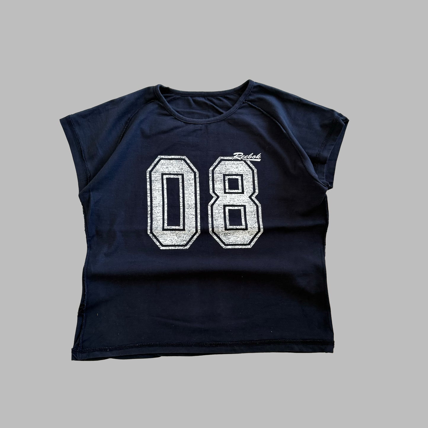 Y2K Reebok Reversible Spell Out Baby Tee - M/L