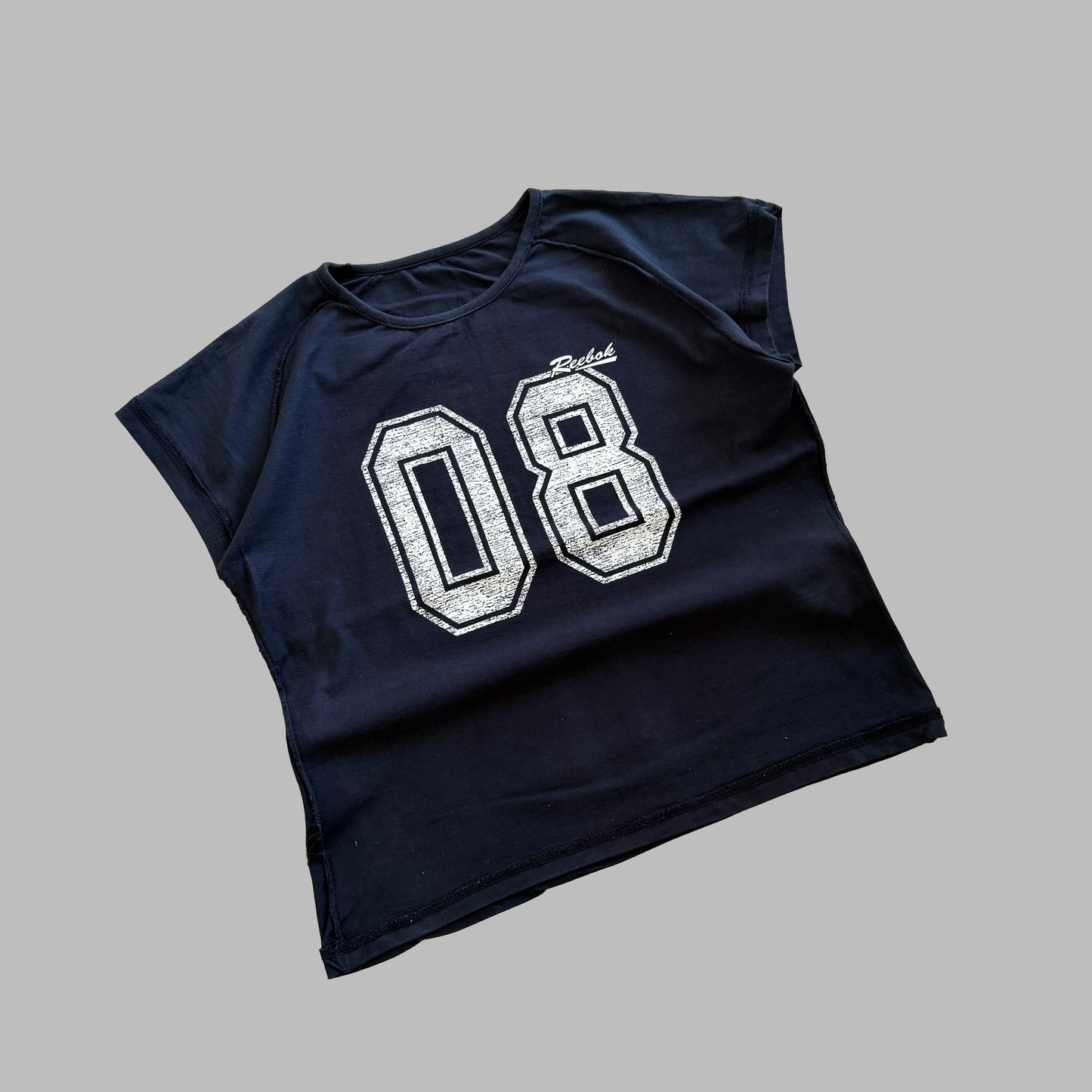 Y2K Reebok Reversible Spell Out Baby Tee - M/L