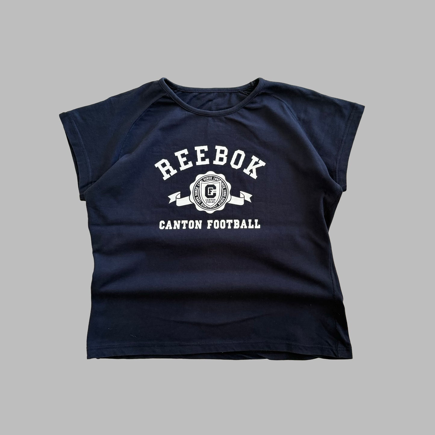 Y2K Reebok Reversible Spell Out Baby Tee - M/L