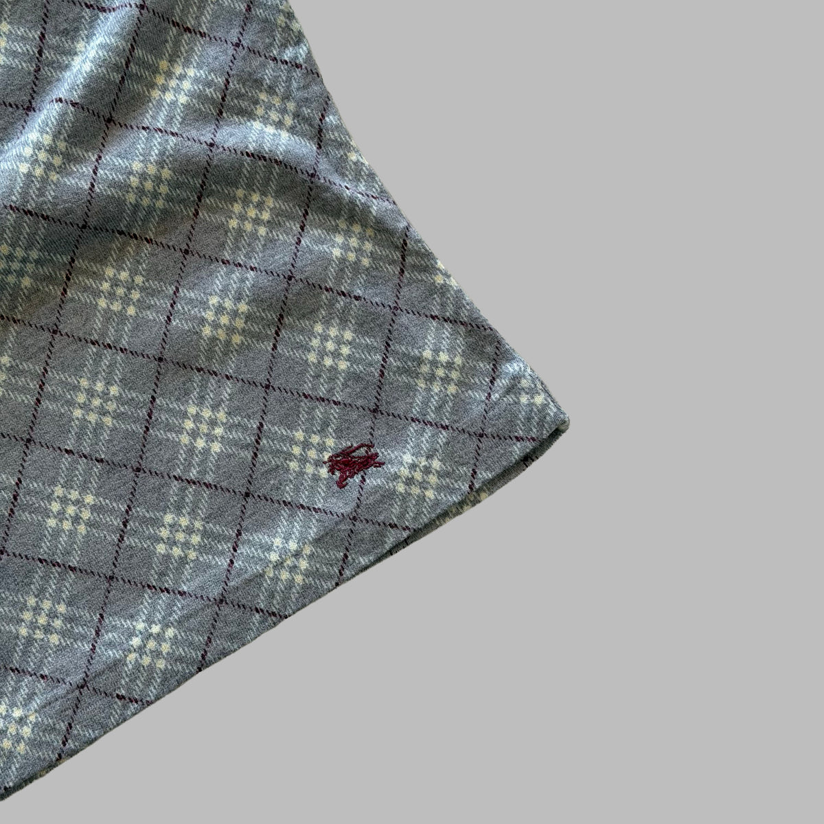 Y2K Burberry Blue Label Check Boat Neck Top - S/M
