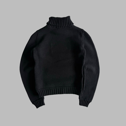 Y2K Polo Ralph Lauren Turtle Neck Flag Knit - S