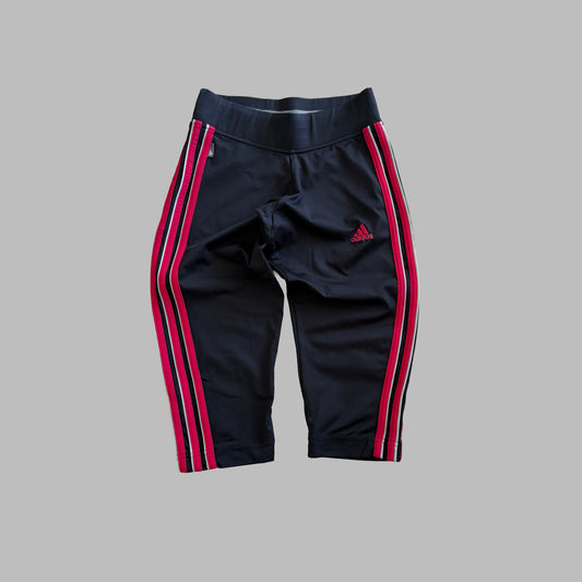 Y2K Adidas Three Stripe Activewear Capris - XXS