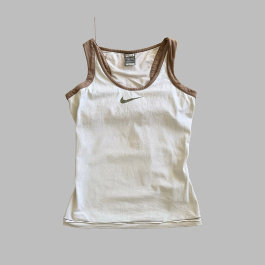 Y2K Nike Centre Swoosh Racerback Activewear Tank - S/M