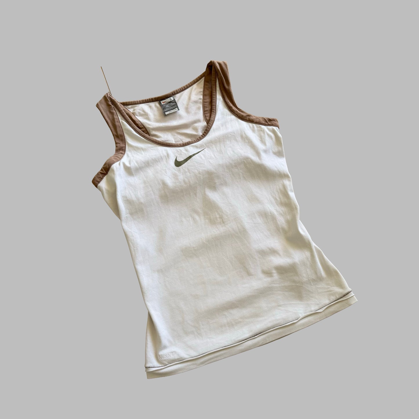Y2K Nike Centre Swoosh Racerback Activewear Tank - S/M