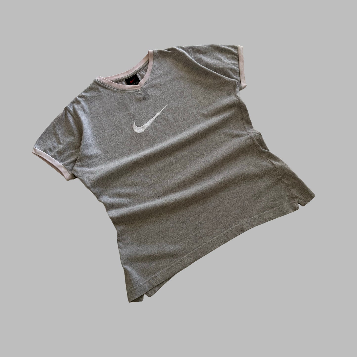 Y2K Nike Centre Swoosh Ringer Baby-Tee - S