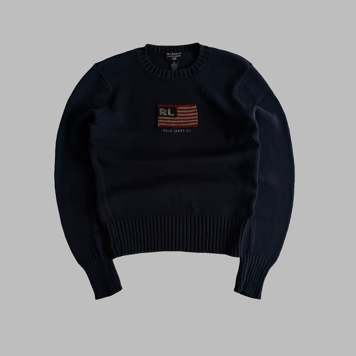 90s Ralph Lauren Polo Jeans Flag Knit - M
