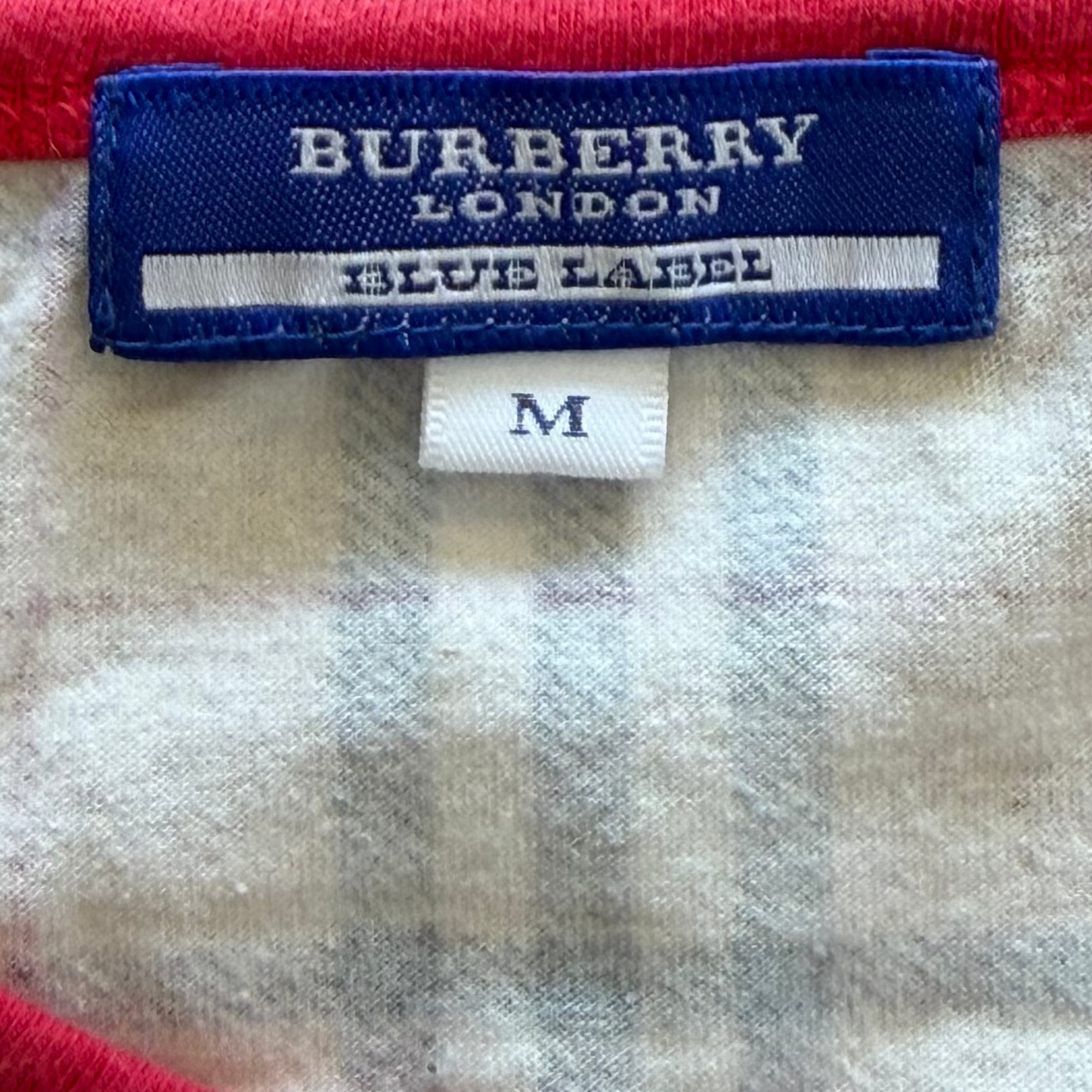 Y2K Burberry Nova Check Ringer Top - M