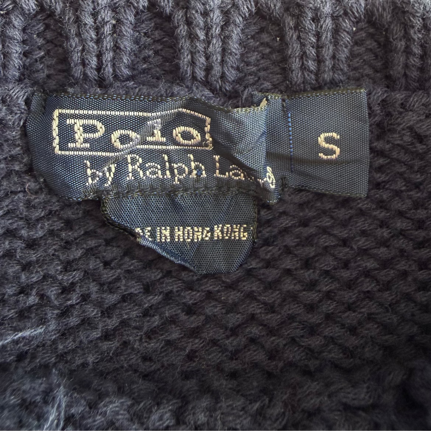 90s Polo Ralph Lauren Classic Flag Knit - S