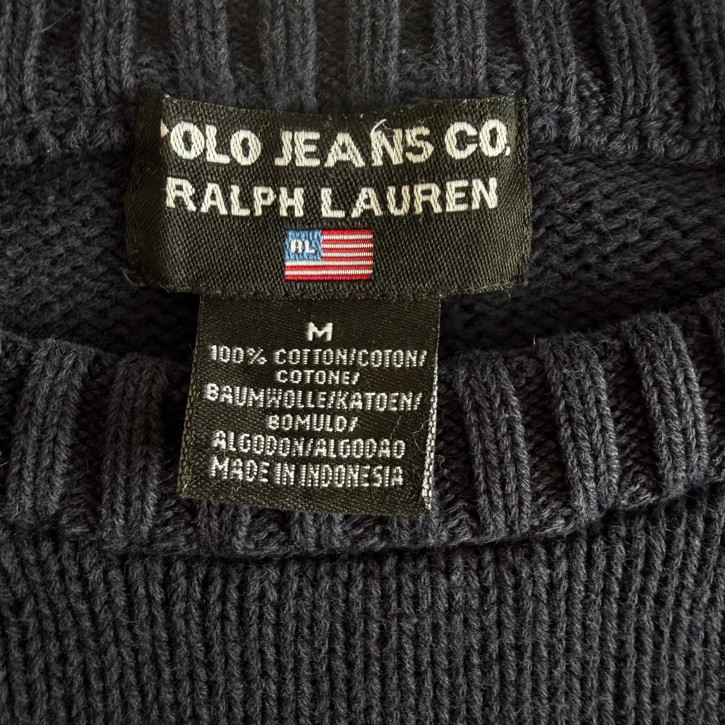 90s Ralph Lauren Polo Jeans Flag Knit - S