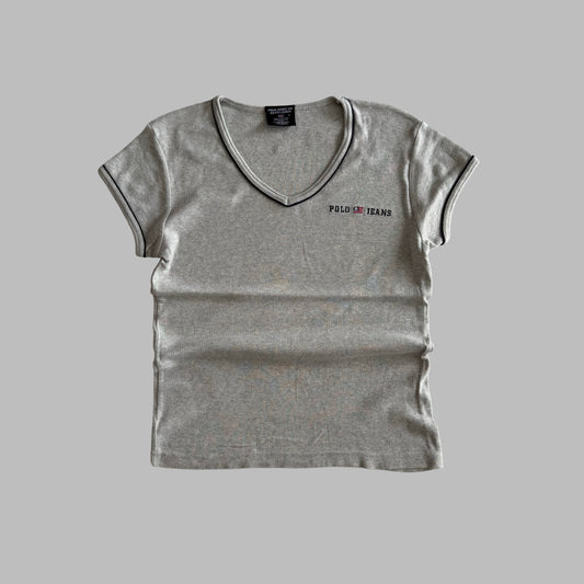 Y2K Ralph Lauren Polo Jeans Low Cut T-Shirt - M