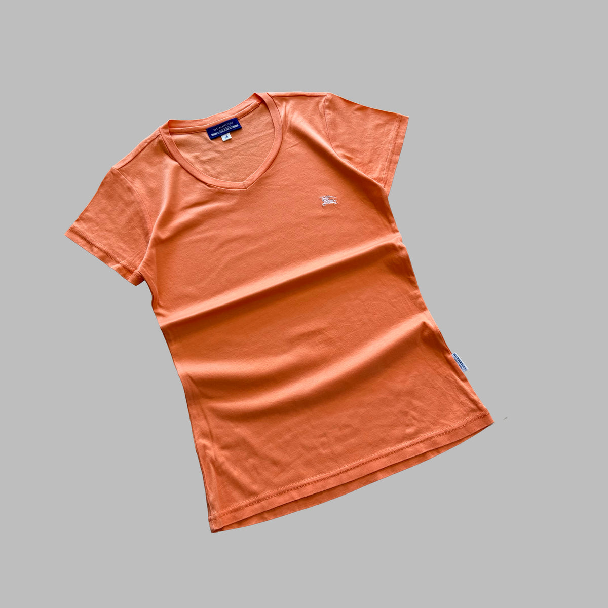 Y2K Burberry Lightweight Fitted T-Shirt - M