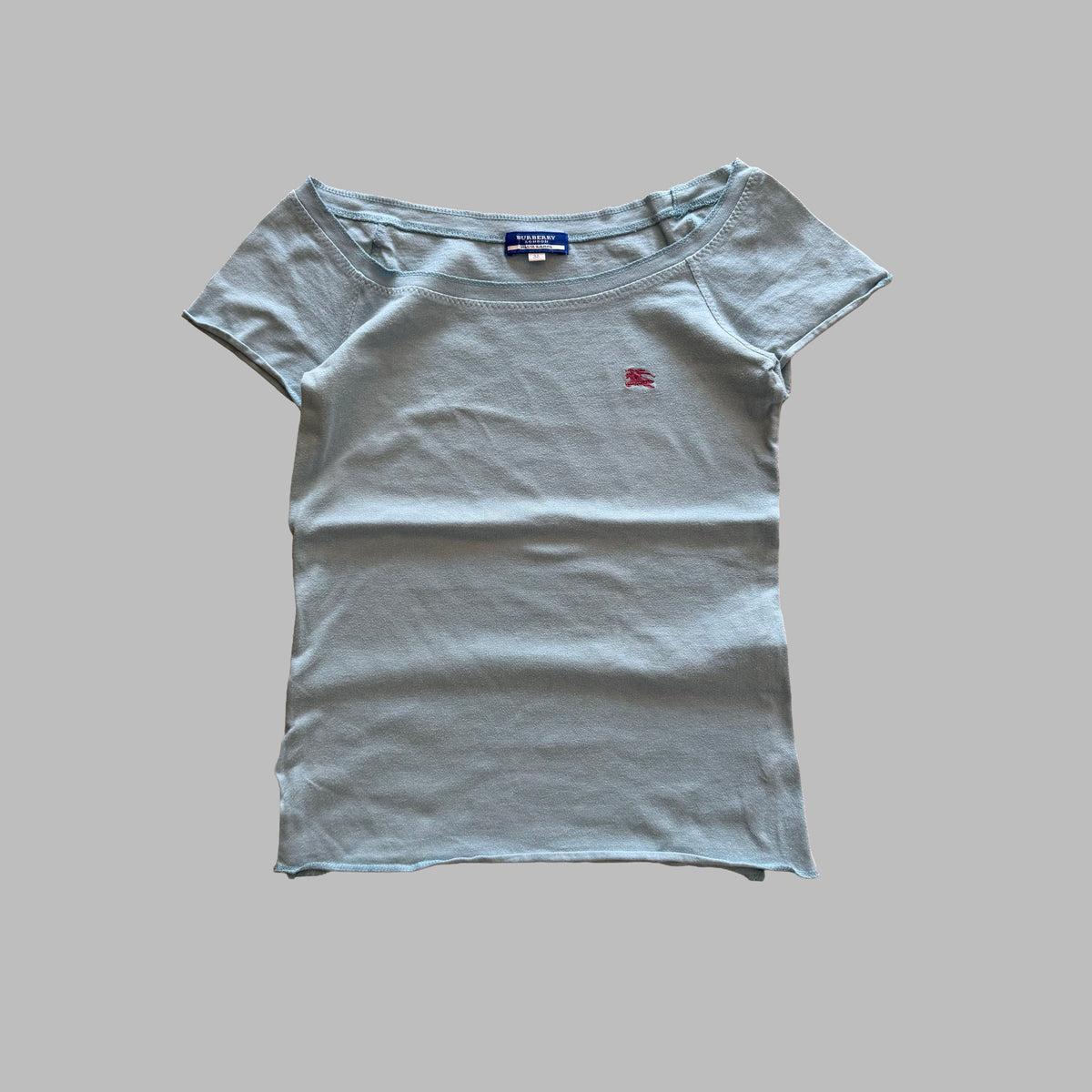 Y2K Burberry Blue Label Boat Neck Top - M