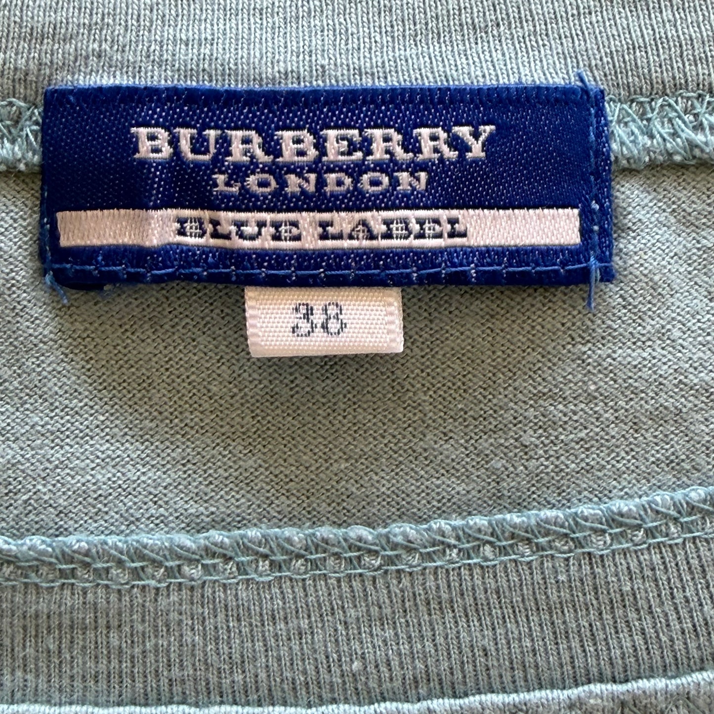 Y2K Burberry Blue Label Boat Neck Top - M