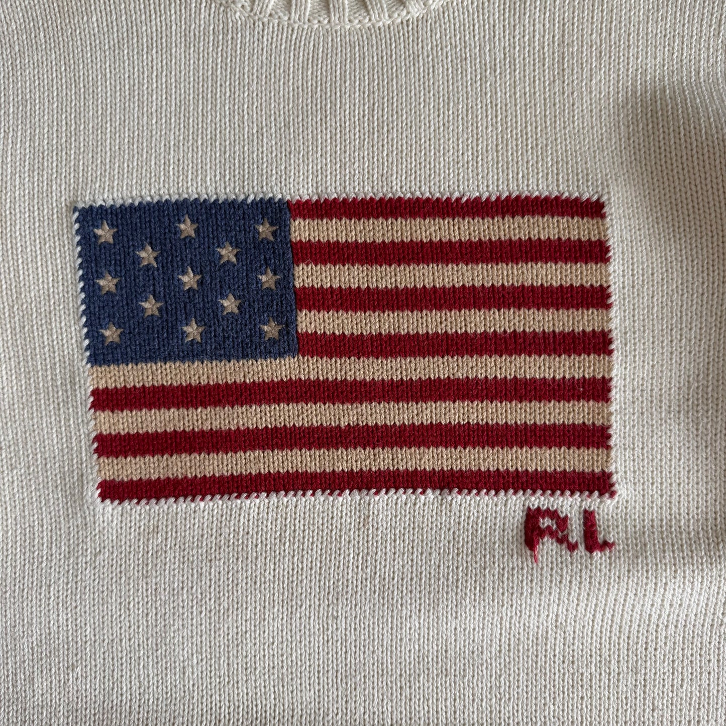 90s Polo Ralph Lauren Flag Heavy Knit - M