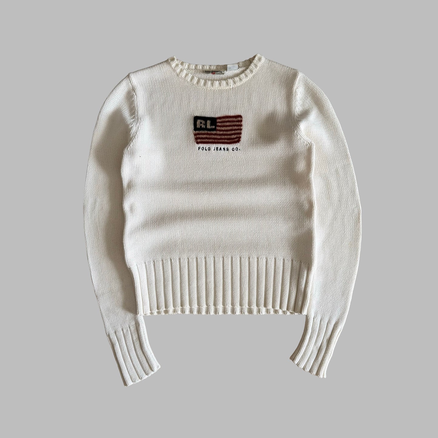 90s Ralph Lauren Polo Jeans Flag Knit - S