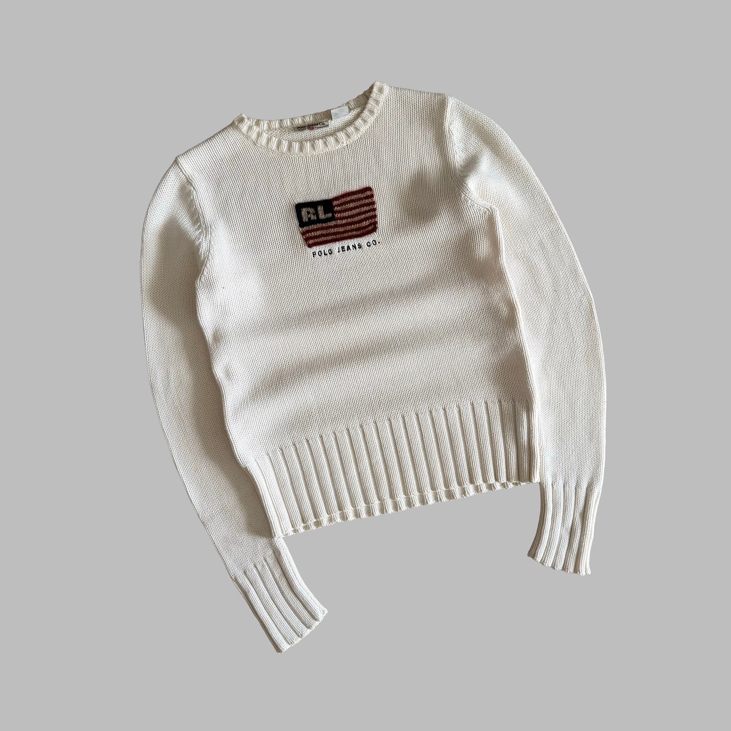 90s Ralph Lauren Polo Jeans Flag Knit - S