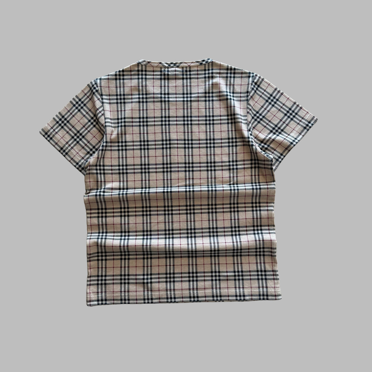 Y2K Burberry Nova Check T-Shirt - L