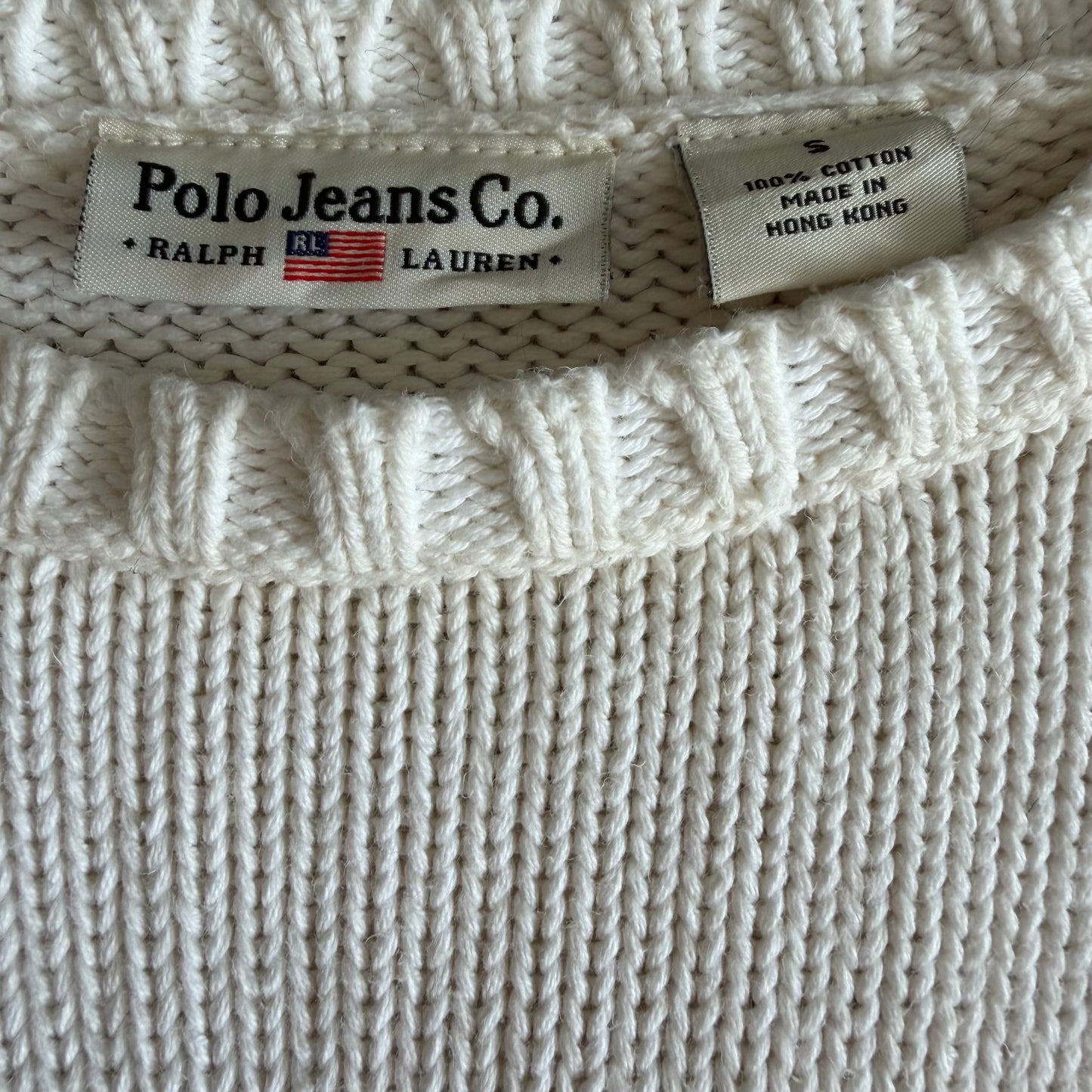 90s Ralph Lauren Polo Jeans Flag Knit - S
