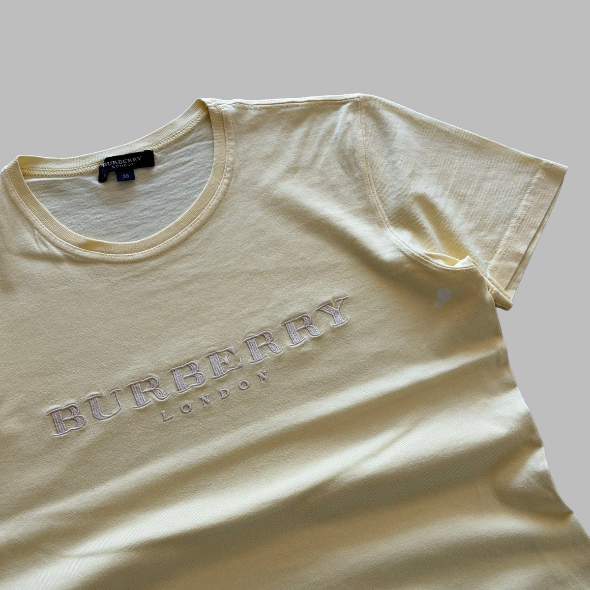 Y2K Burberry Embroidered Spell Out Top - L
