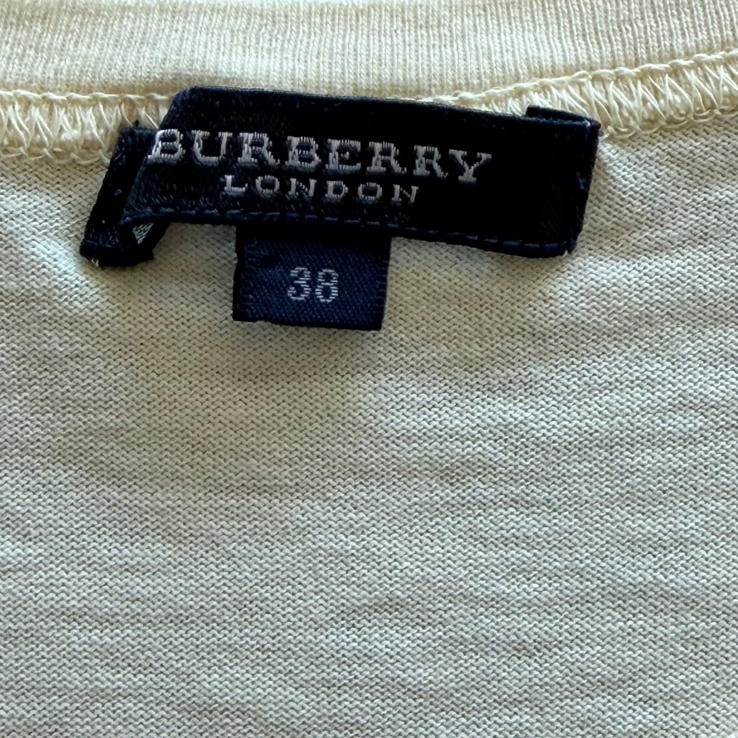Y2K Burberry Embroidered Spell Out Top - L