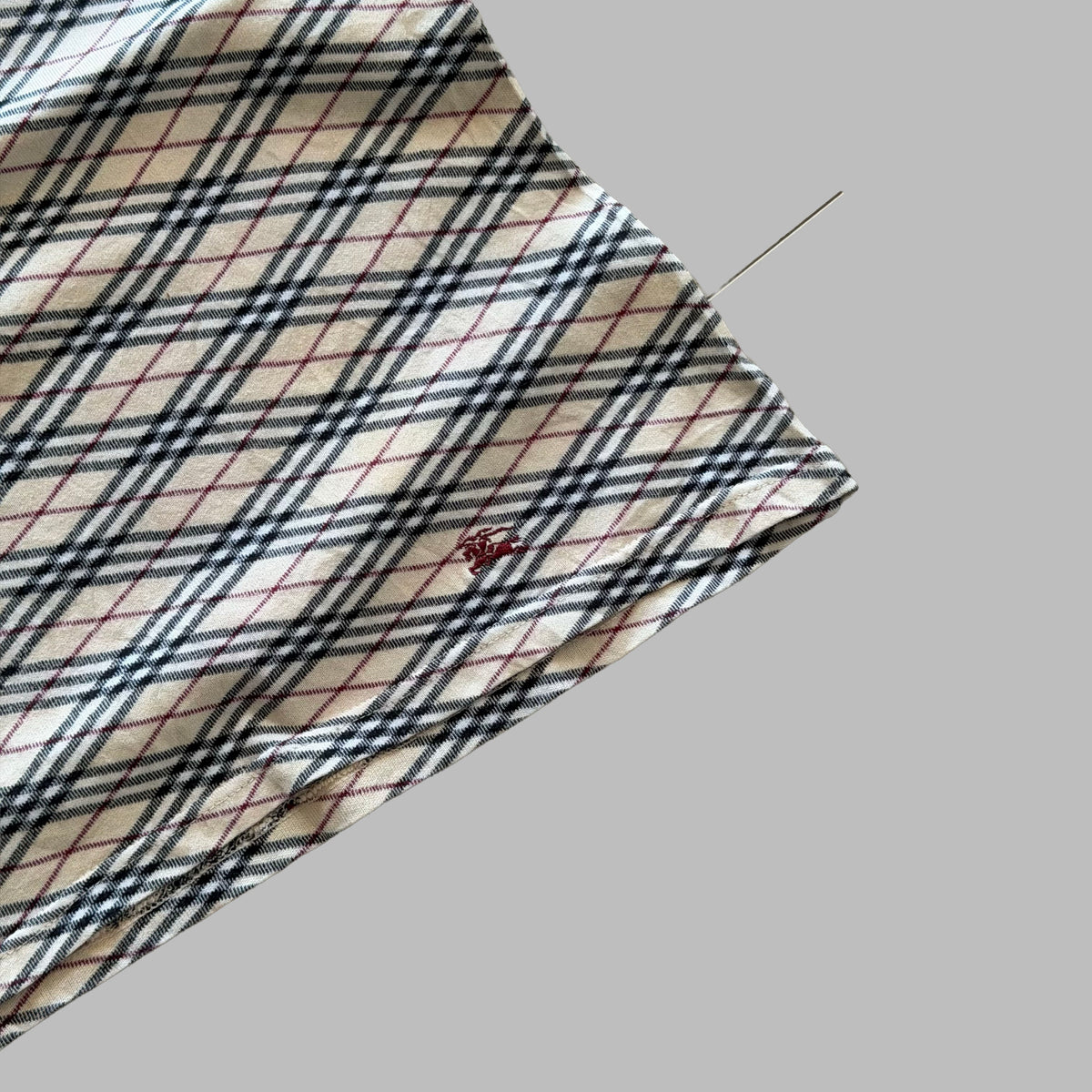 Y2K Burberry Nova Check Fitted Top - L/XL
