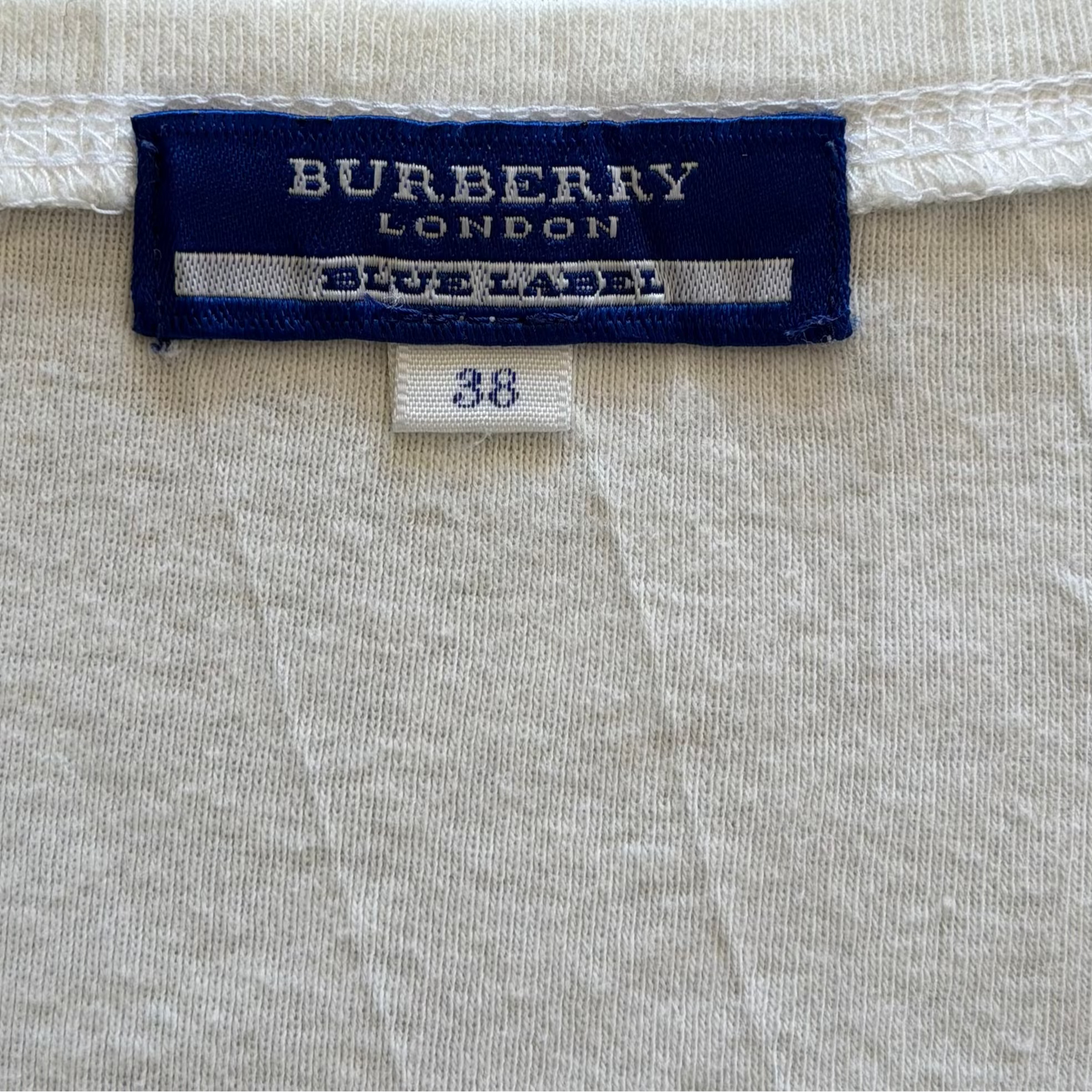 Y2K Burberry Blue Label Scoop Neck Synched Top - M