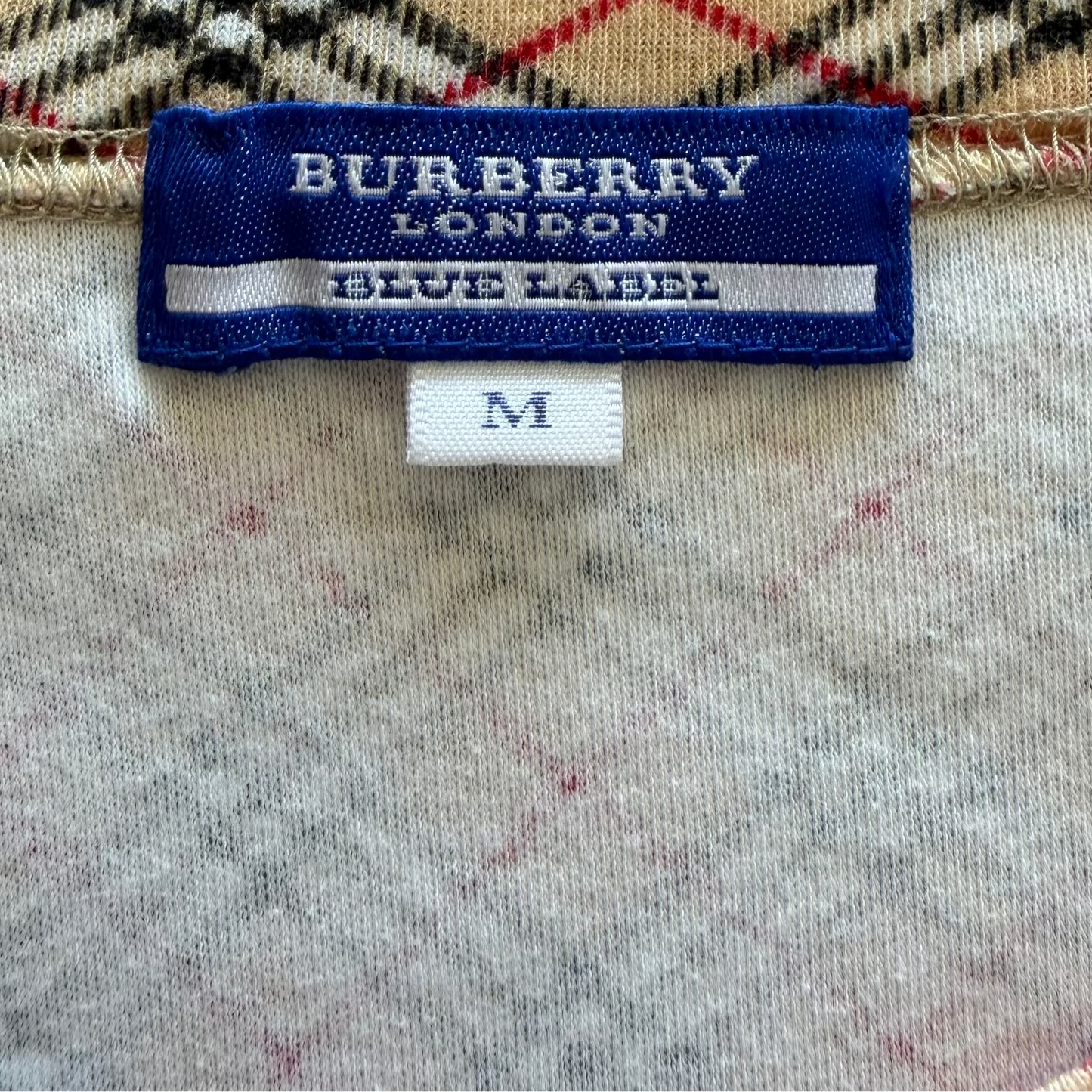 Y2K Burberry Blue Label Nova Check 3/4 Long Sleeve - M